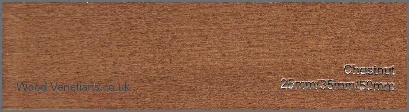 Sunwood Chestnut Wood Blinds with Cotton Fabric Tapes